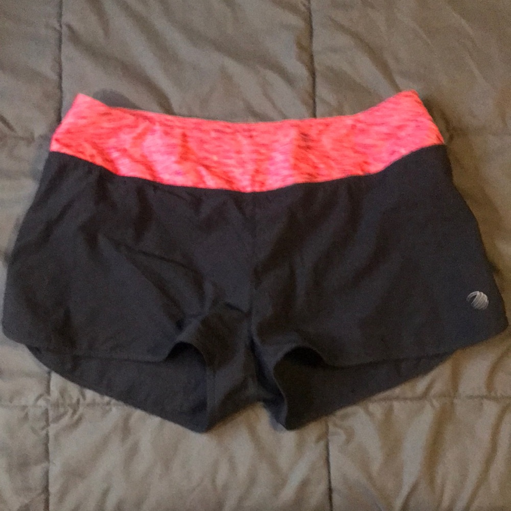Women's MPG Black Running Shorts with Pink Waistband Sz M
